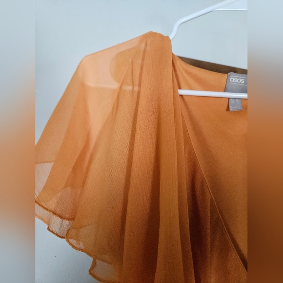 Orange Ruffle Dress - Picture 2 of 3